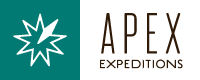 Apex Expeditions logo with company name and compass