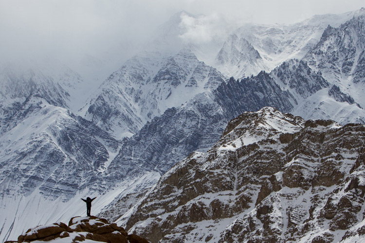 Himalaya mountains slide showing where to search for the snow leopard