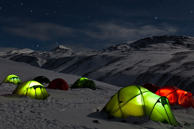Image of Base Camp tents for South Georgia Restoration Program