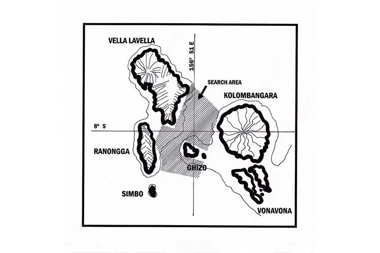 South Pacific expedition image of Solomon Islands map