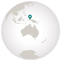 Globe Graphic showing Bali to Cairns cruise location