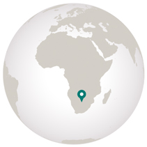 where is botswana on the globe