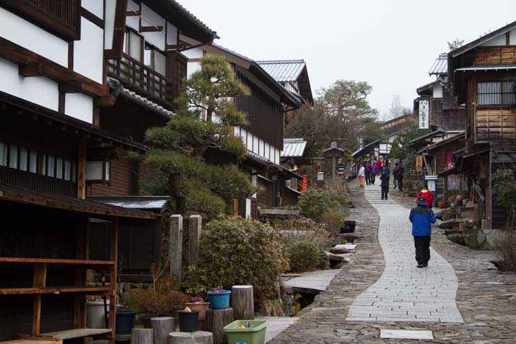 Japan tours image of traditional buildings in Magome, Japan