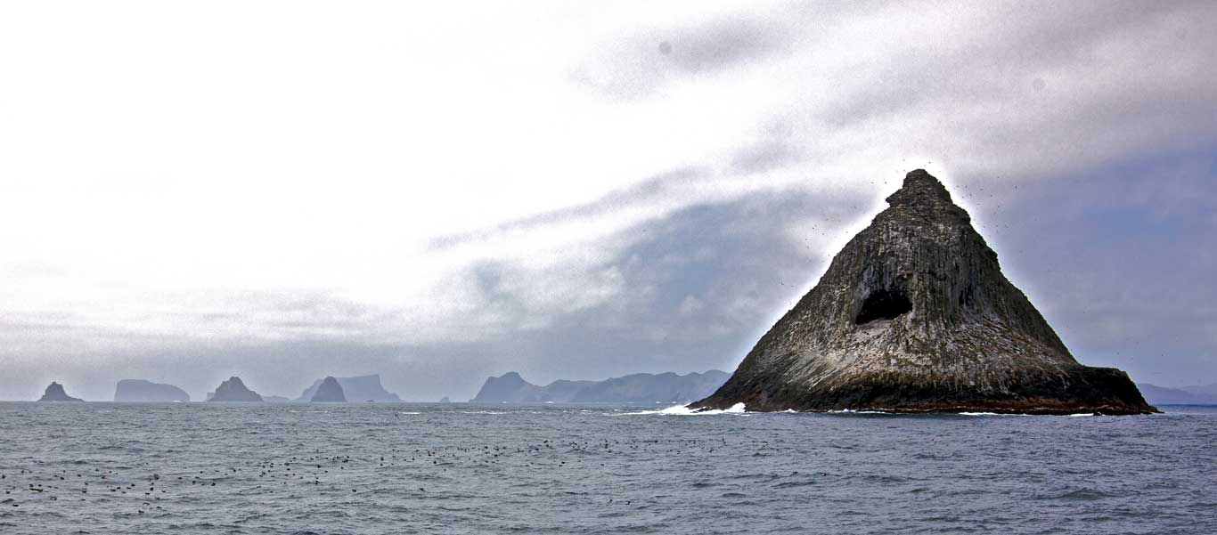Subantarctic Islands cruise photo of Pyramid Rock