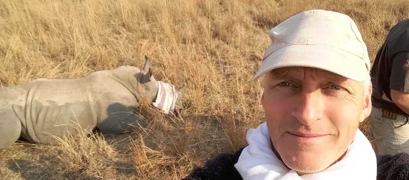 South Africa safari image of White Rhino
