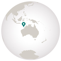 Rowley Shoals graphic showing location on globe