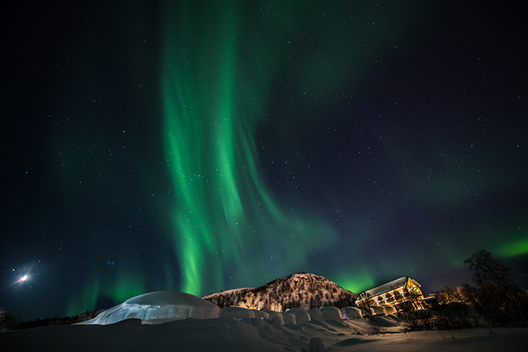 Northern Lights at Finnmark Plateau in northern Norway