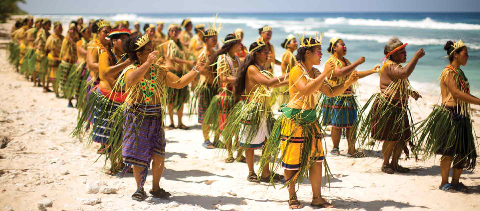 Fiji, Vanuatu, Solomon Islands, & Papua New Guinea Cruise photo of a welcome dance ceremony